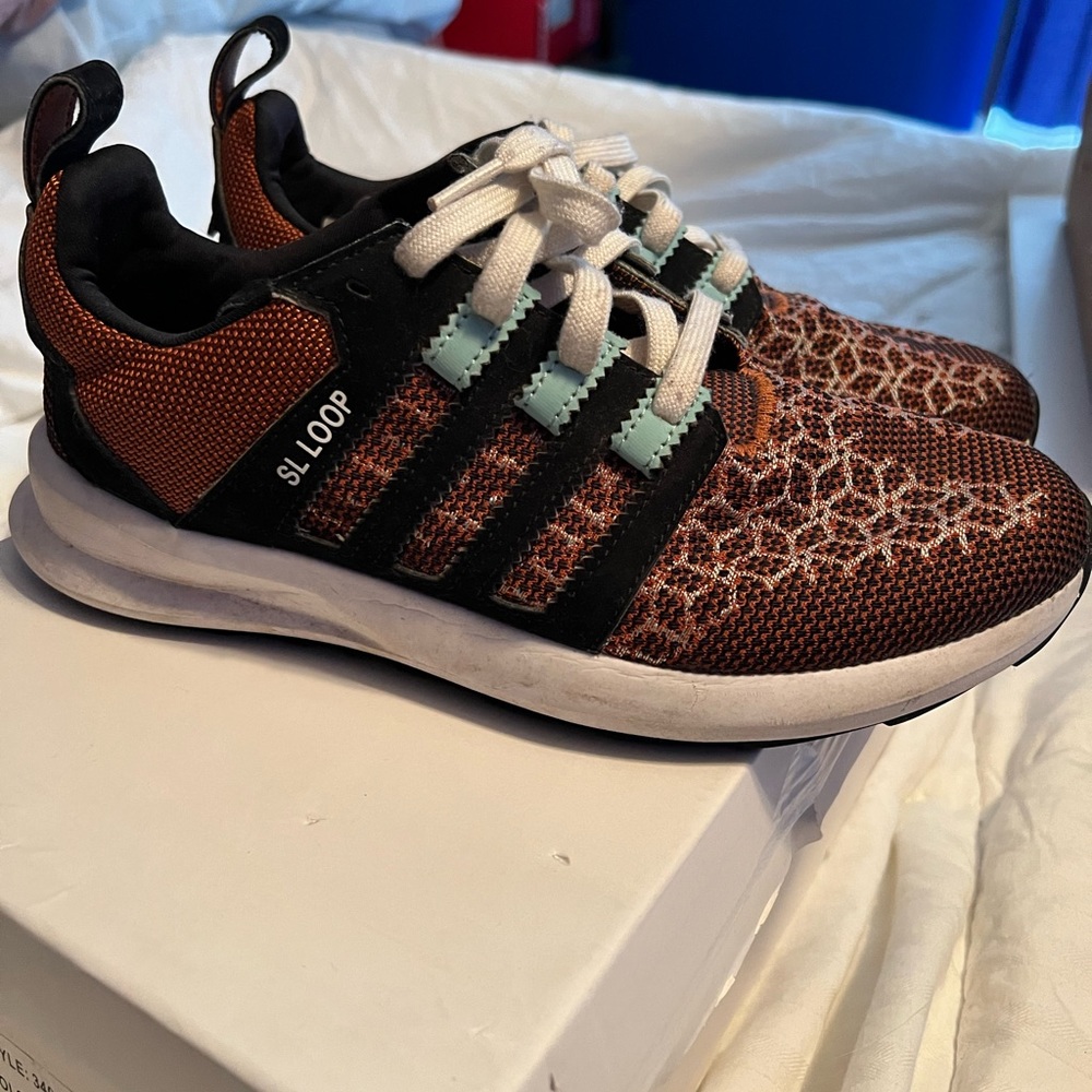 Adidas SL Loop Running Weave Brown Men's Size 8.5 Low Top M#004001